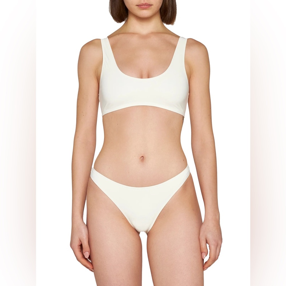 LIDO Trentuno Ivory White Ribbed Bikini Set